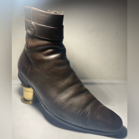 GUCCI Gg interlockiing zip ankle boot sz 43 .5 E made in italy - Picture 8 of 16